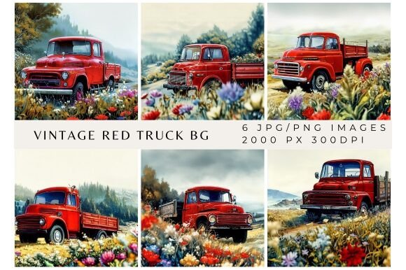 Download Vintage Red Truck Background Images - Premium Resources